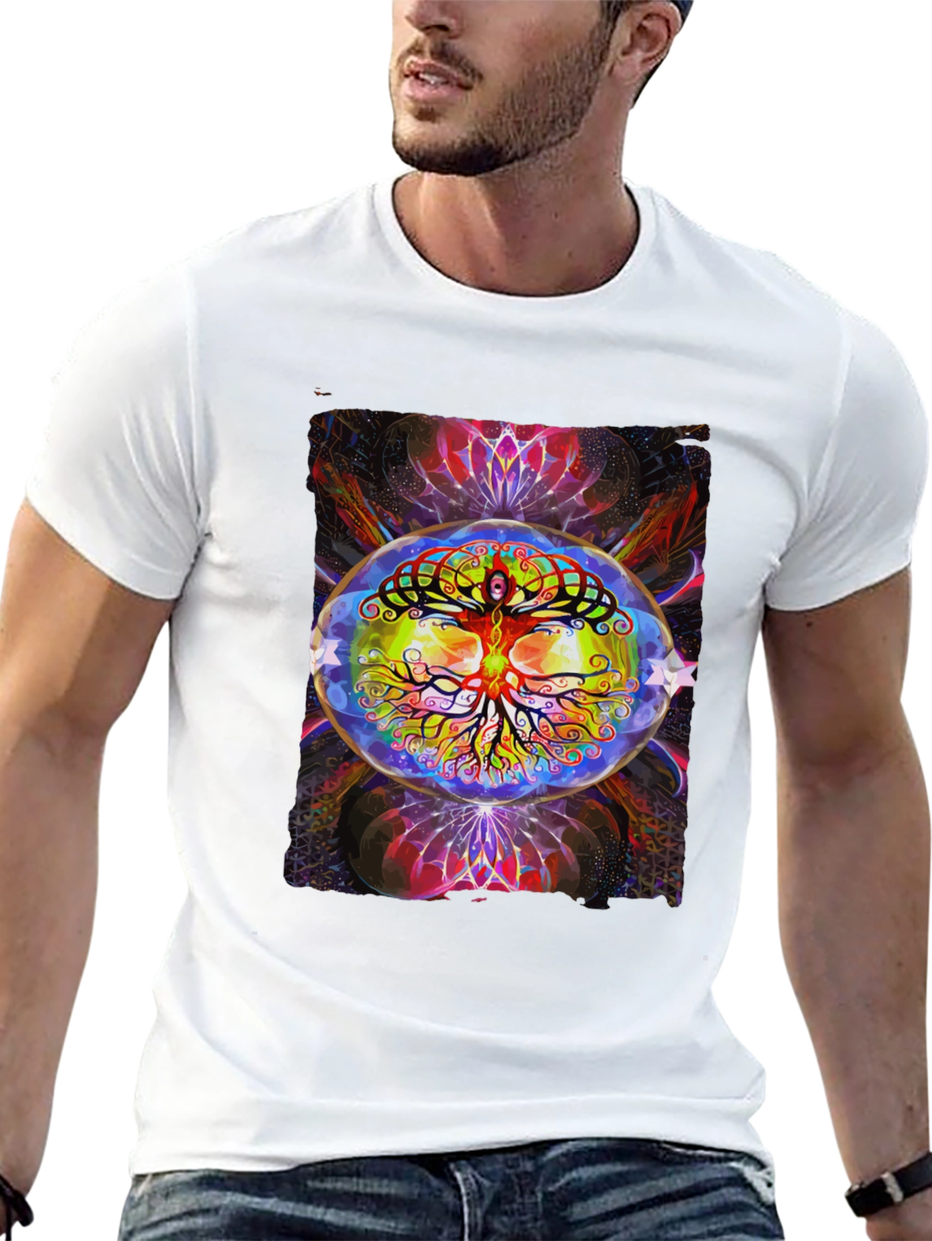 Psychedelic Tree of Life Graphic Tee