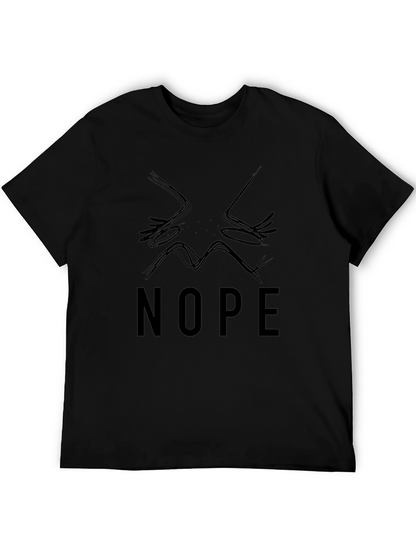 Nope Graphic Tee - Casual Black T-Shirt