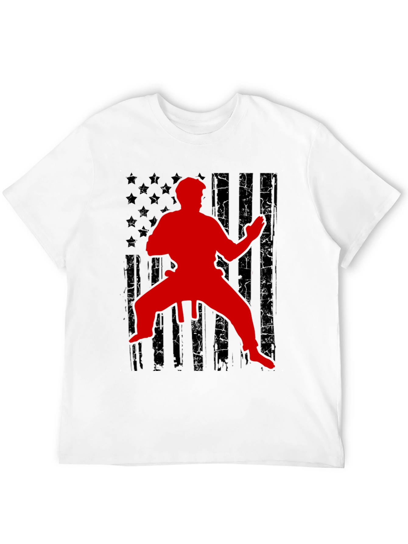 Karate American Flag Graphic Tee