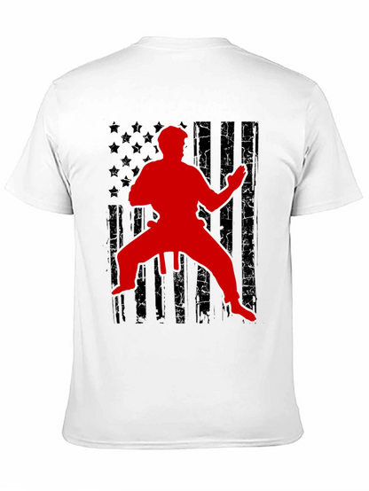 Karate American Flag Graphic Tee