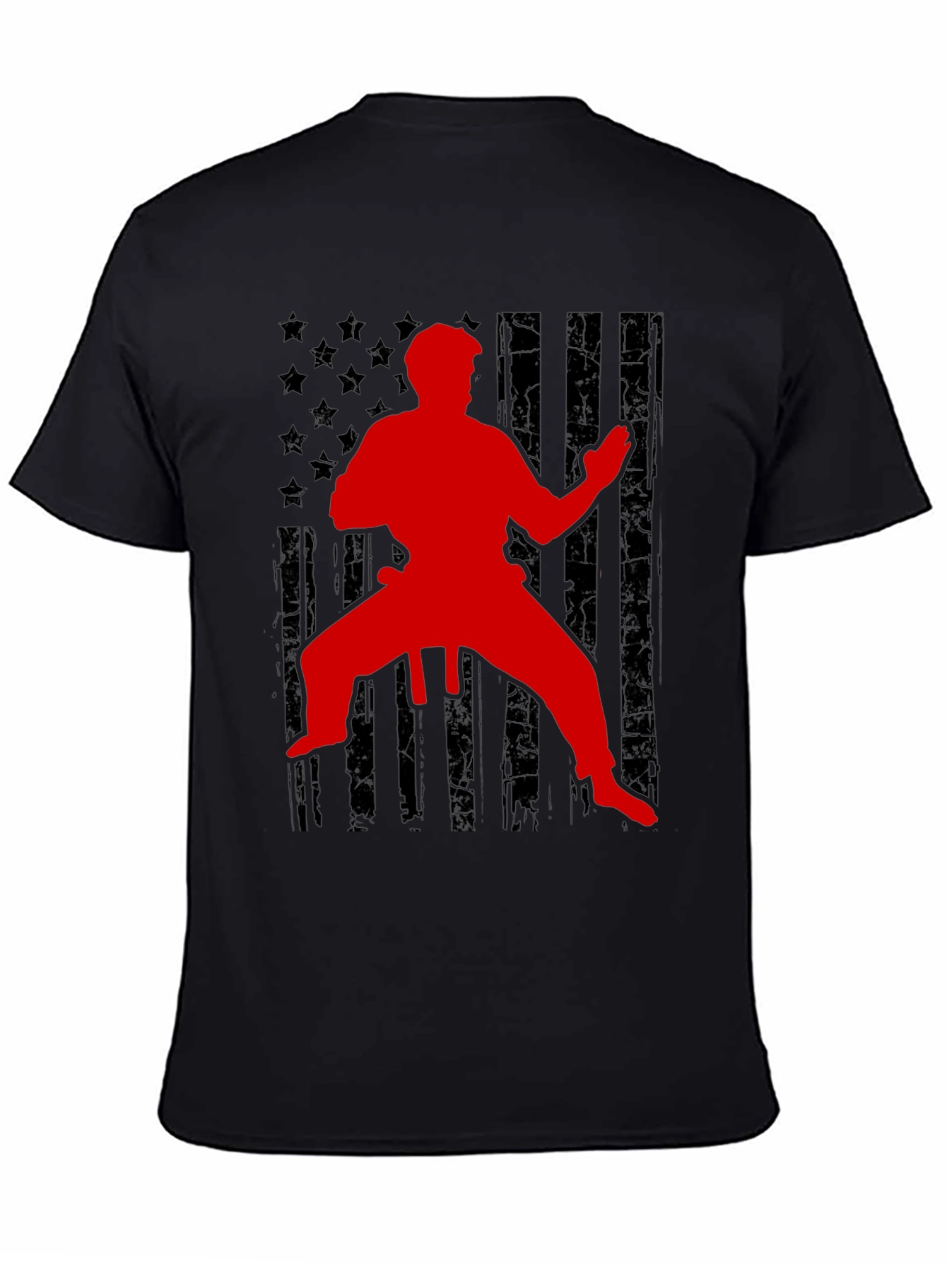 Karate American Flag Graphic Tee