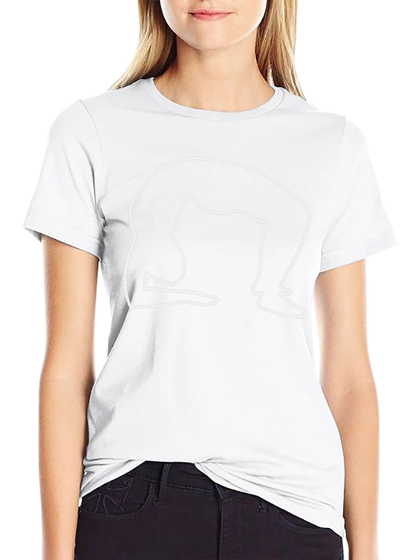 Yoga Pose Graphic Tee - Black Cotton Comfort