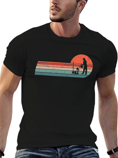 Gardening Silhouette T-Shirt - Retro Style