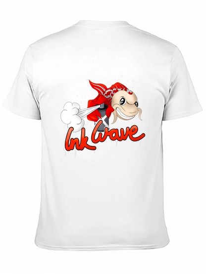 Ink Wave Black T-Shirt - Graffiti Fish