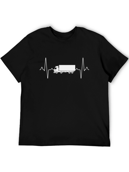 Truck Heartbeat T-Shirt - Driver Gift