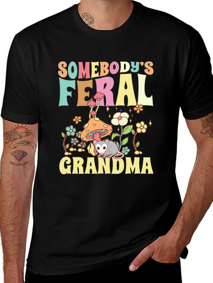 Somebodys Feral Grandma Graphic T-Shirt