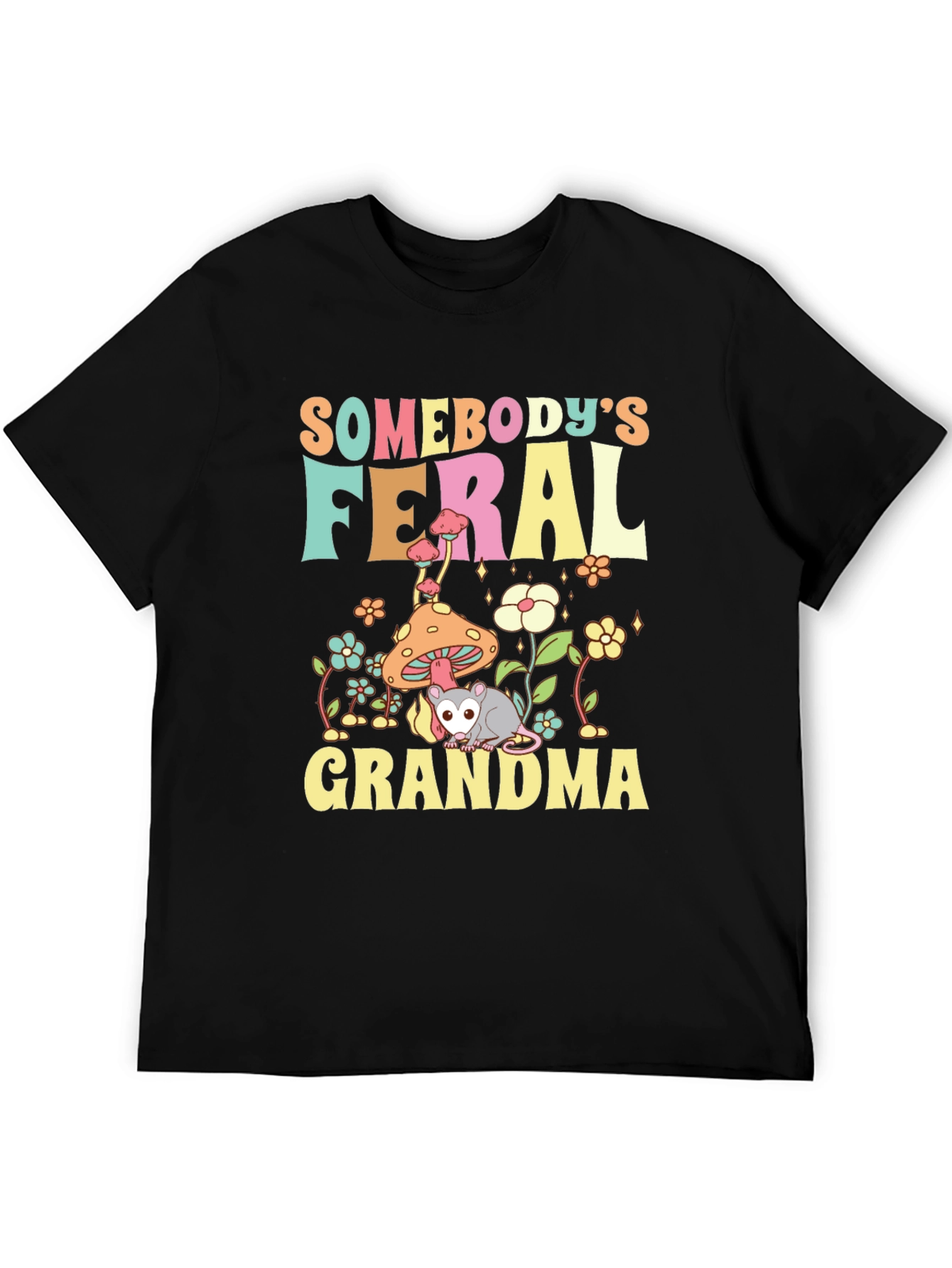 Somebodys Feral Grandma Graphic T-Shirt