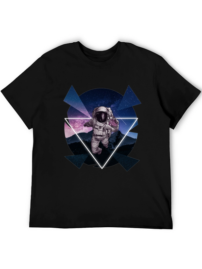 Astronaut in Space T-Shirt - Geometric Design