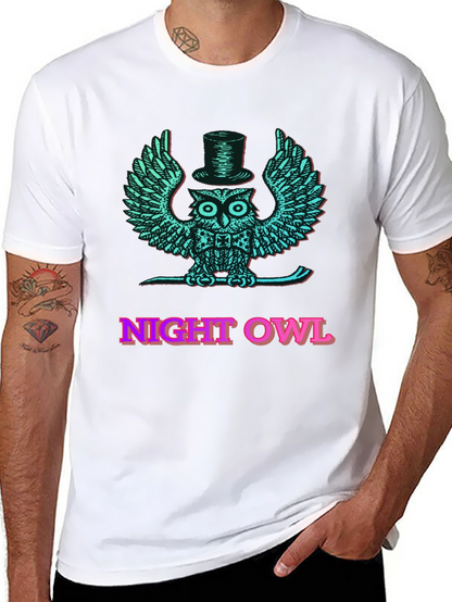 Night Owl Graphic Tee - Cool Mens T-Shirt