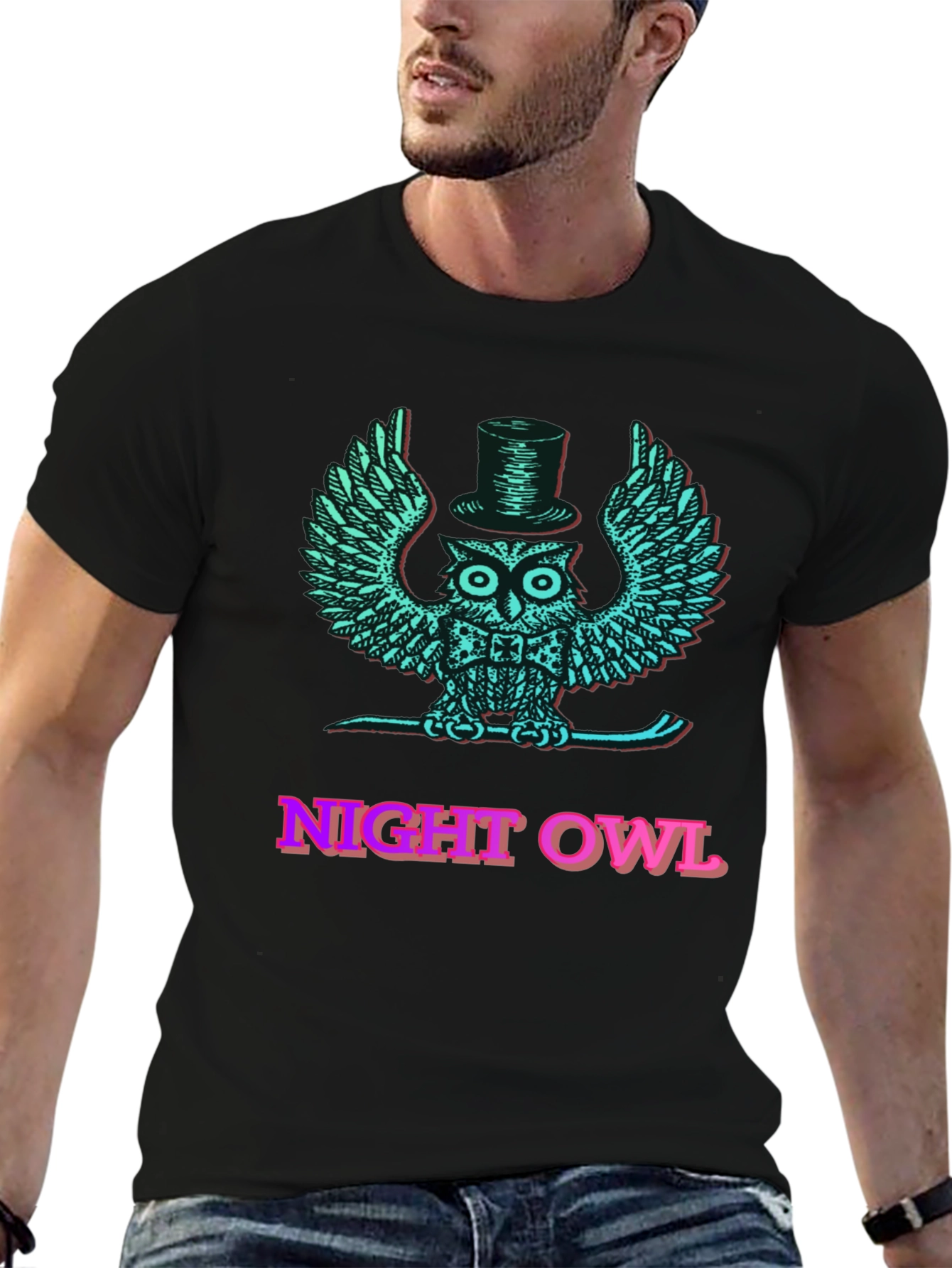 Night Owl Graphic Tee - Cool Mens T-Shirt