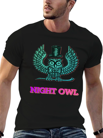 Night Owl Graphic Tee - Cool Mens T-Shirt