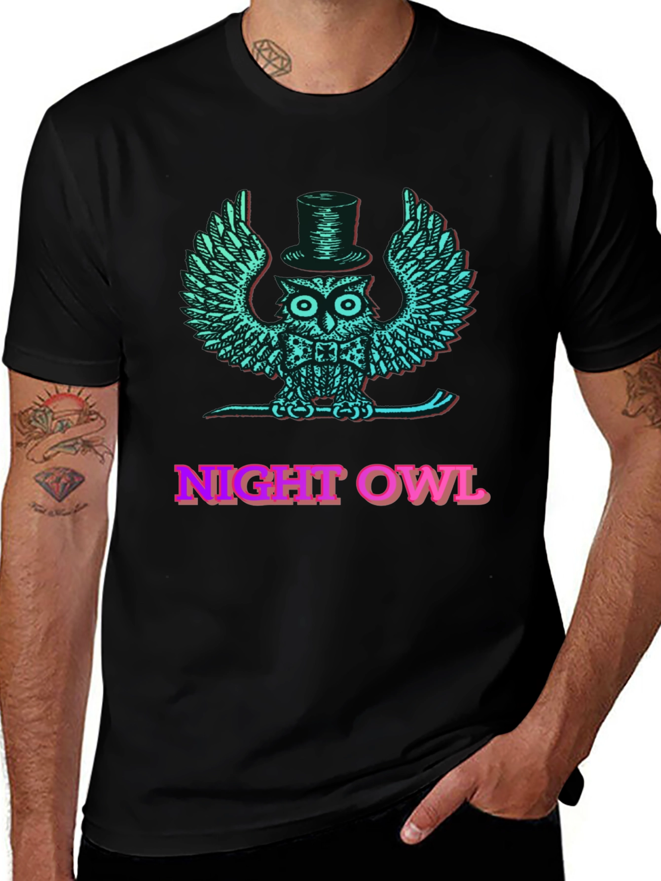 Night Owl Graphic Tee - Cool Mens T-Shirt