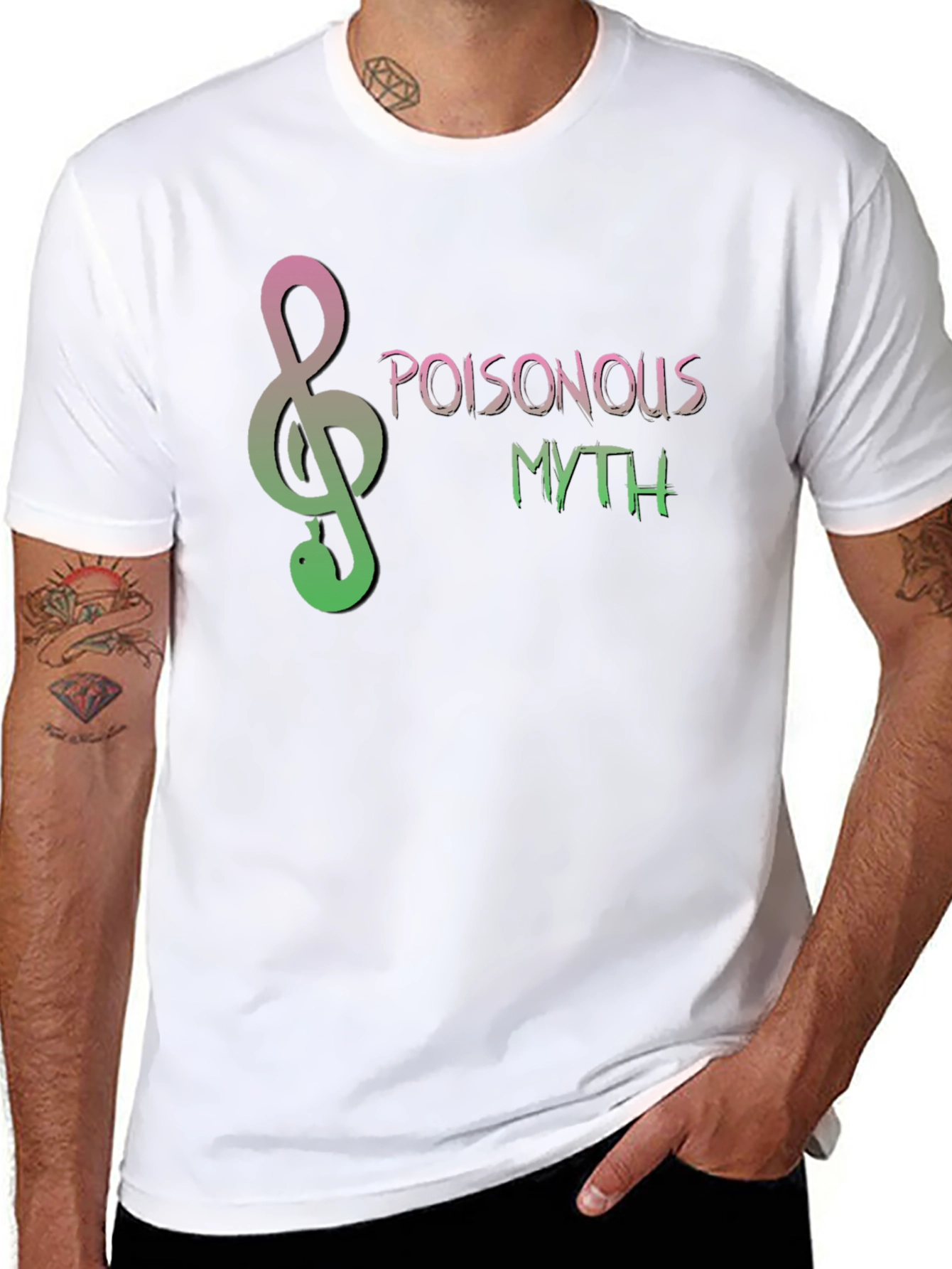 Poisonous Myth Snake Treble Clef T-Shirt