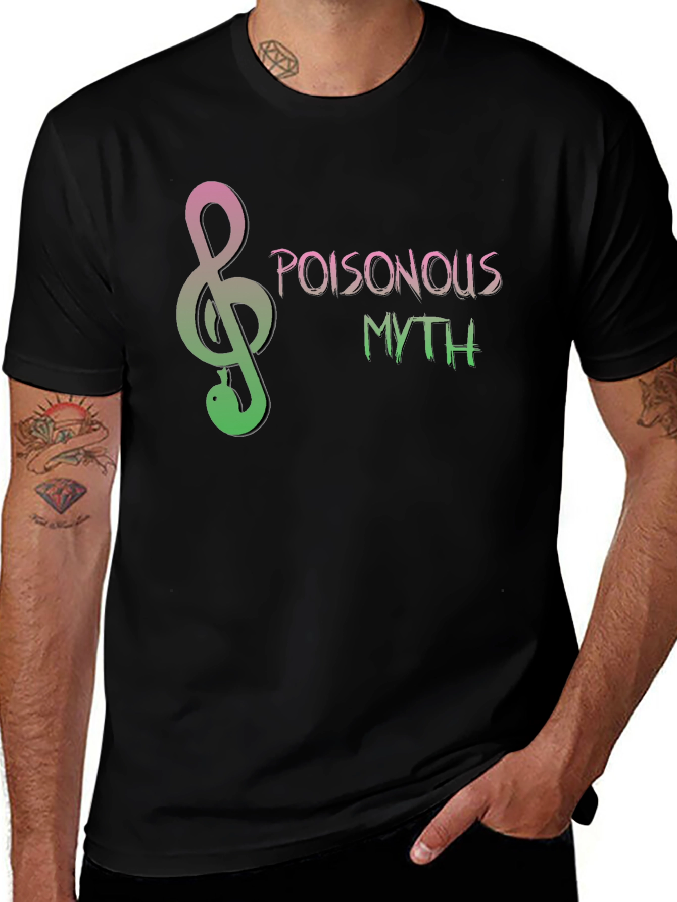 Poisonous Myth Snake Treble Clef T-Shirt