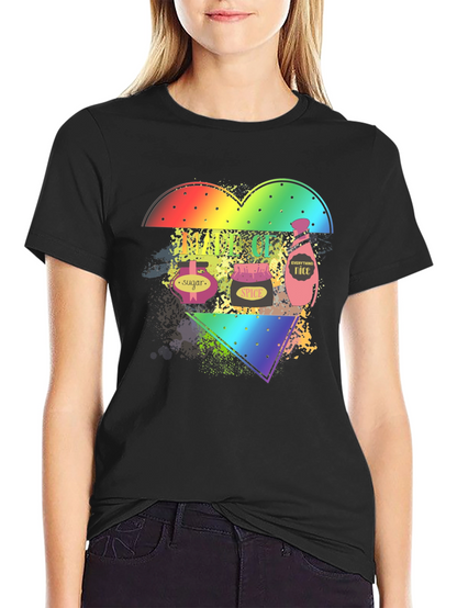 Spice Sugar Nice Rainbow Heart T-Shirt