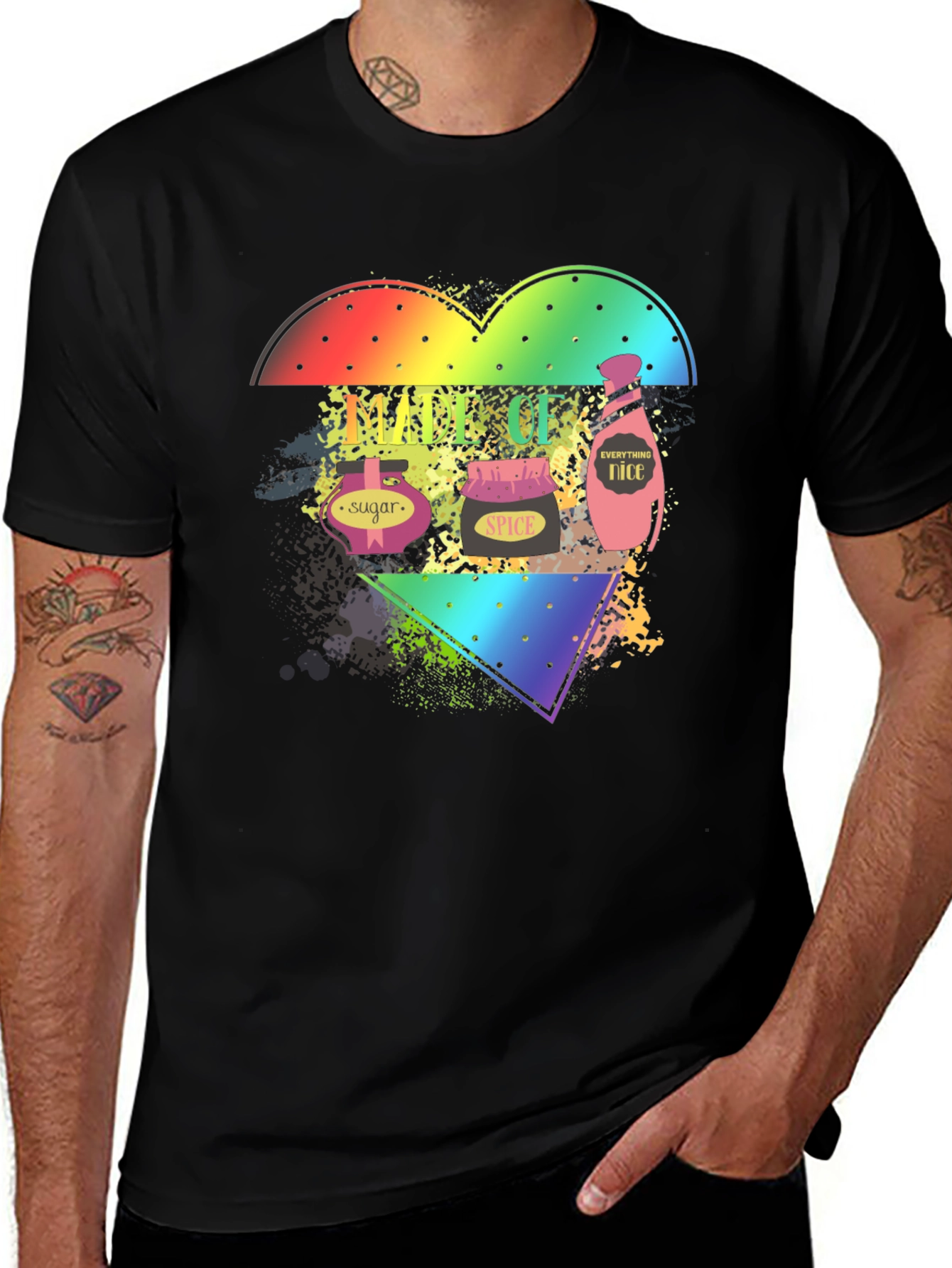 Spice Sugar Nice Rainbow Heart T-Shirt