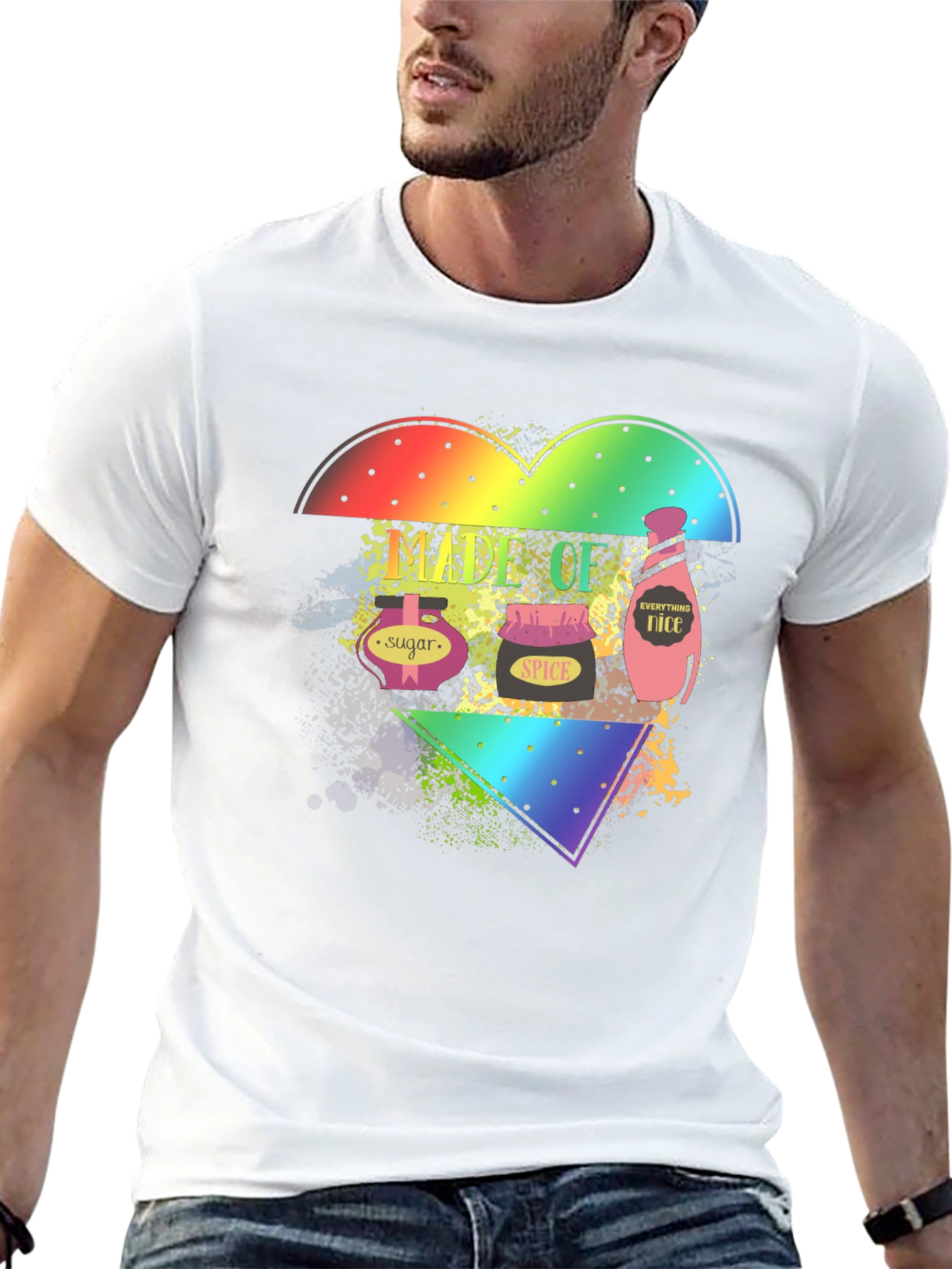 Spice Sugar Nice Rainbow Heart T-Shirt
