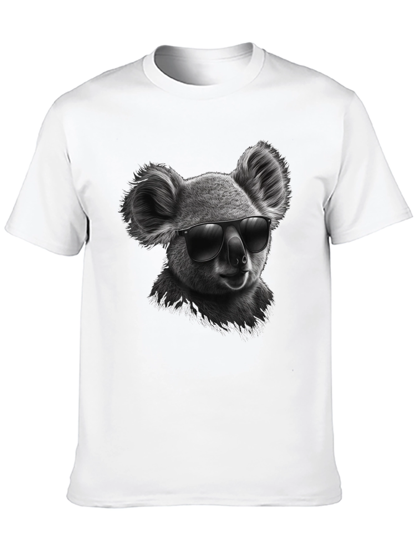 Cool Koala Graphic Tee - Black Cotton T-Shirt