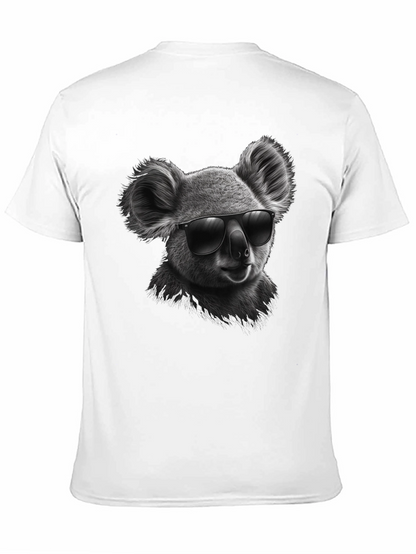 Cool Koala Graphic Tee - Black Cotton T-Shirt