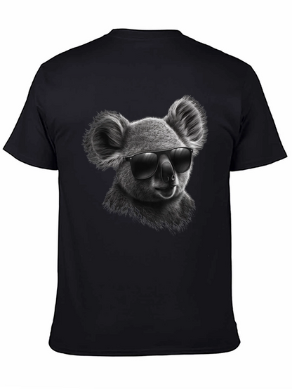 Cool Koala Graphic Tee - Black Cotton T-Shirt