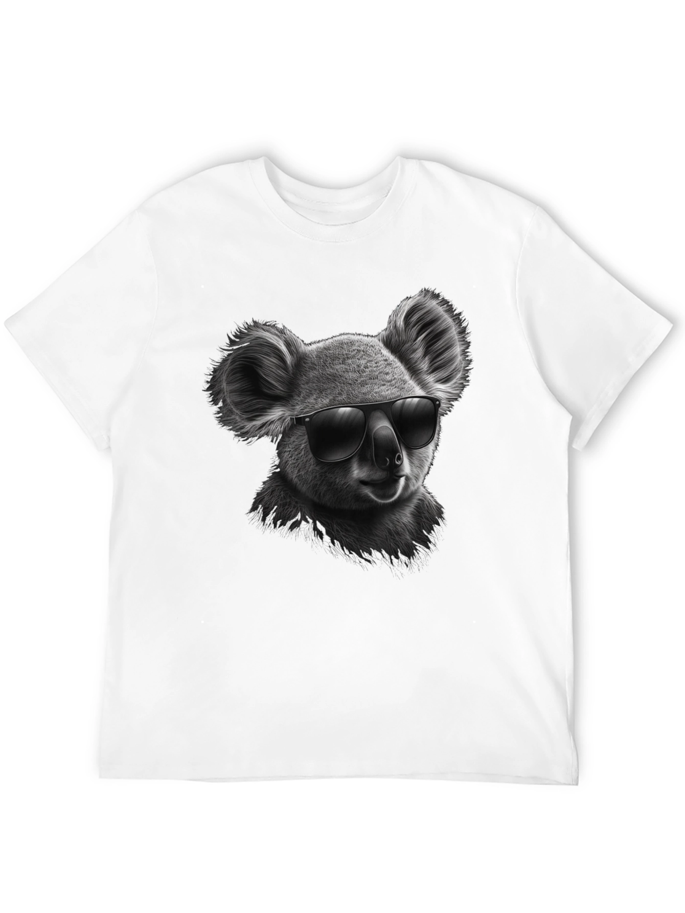 Cool Koala Graphic Tee - Black Cotton T-Shirt
