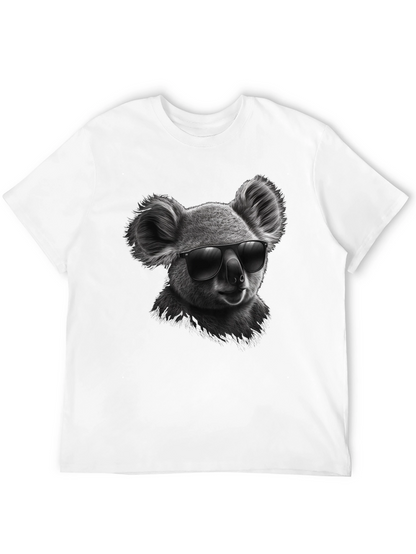 Cool Koala Graphic Tee - Black Cotton T-Shirt