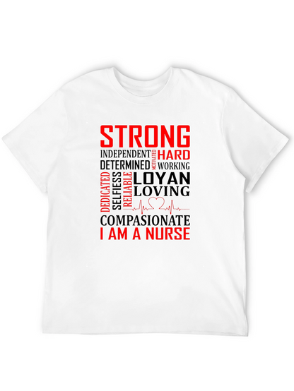 Strong Nurse Graphic T-Shirt Black