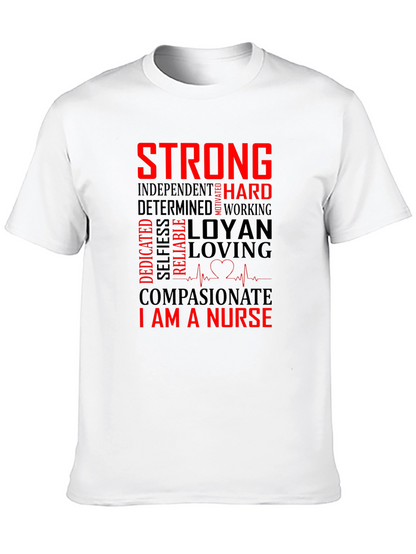 Strong Nurse Graphic T-Shirt Black