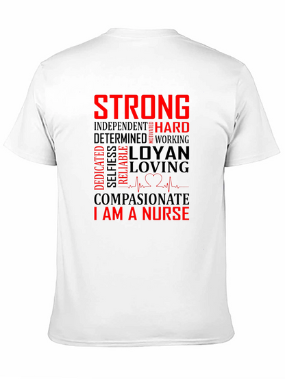 Strong Nurse Graphic T-Shirt Black