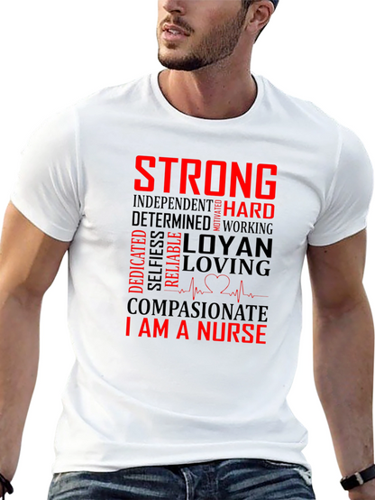 Strong Nurse Graphic T-Shirt Black