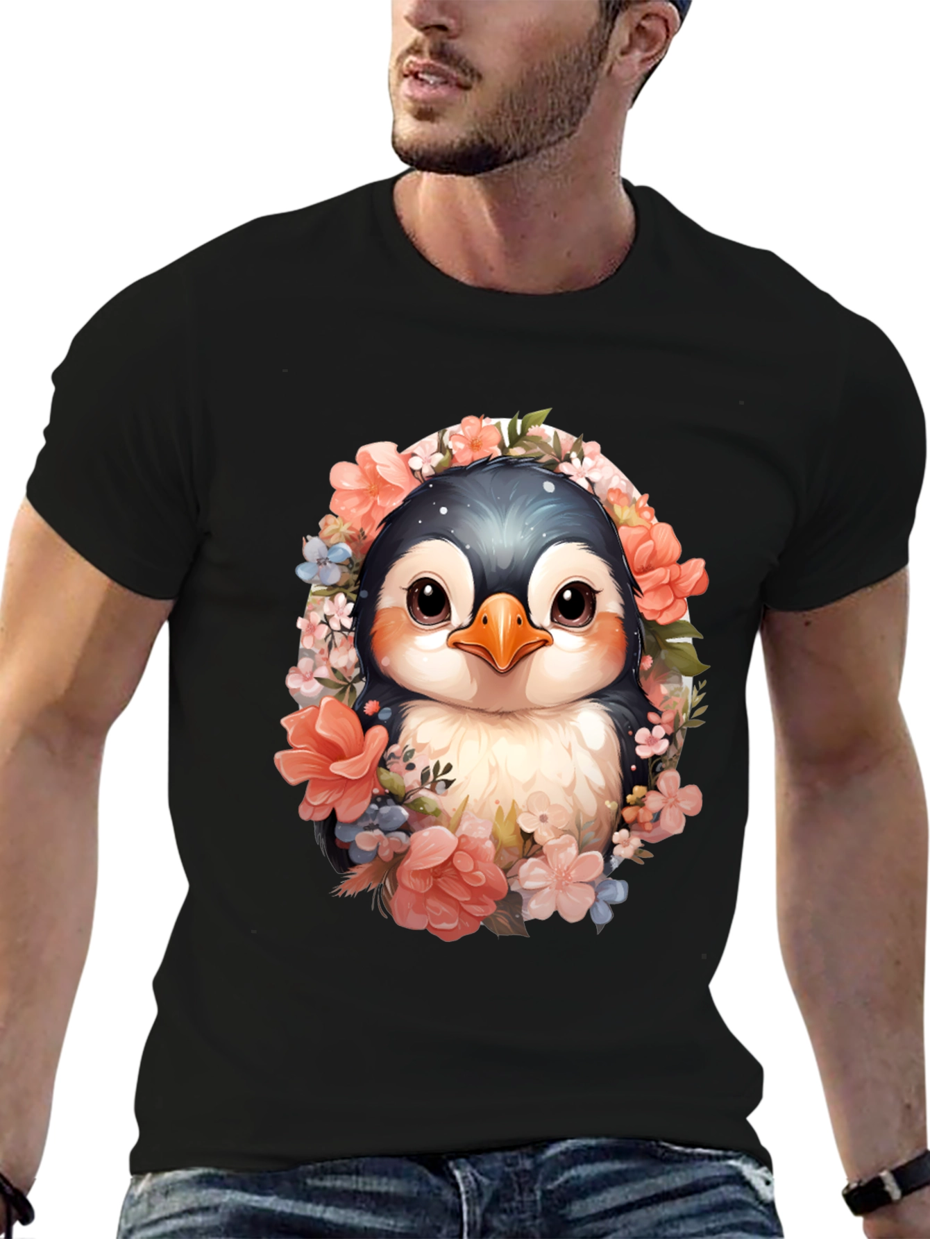 Penguin Floral Graphic Tee