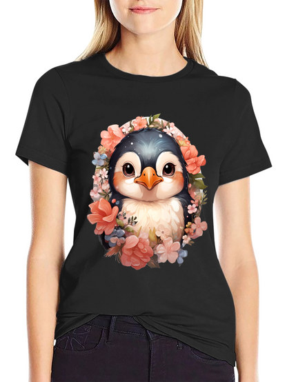 Penguin Floral Graphic Tee