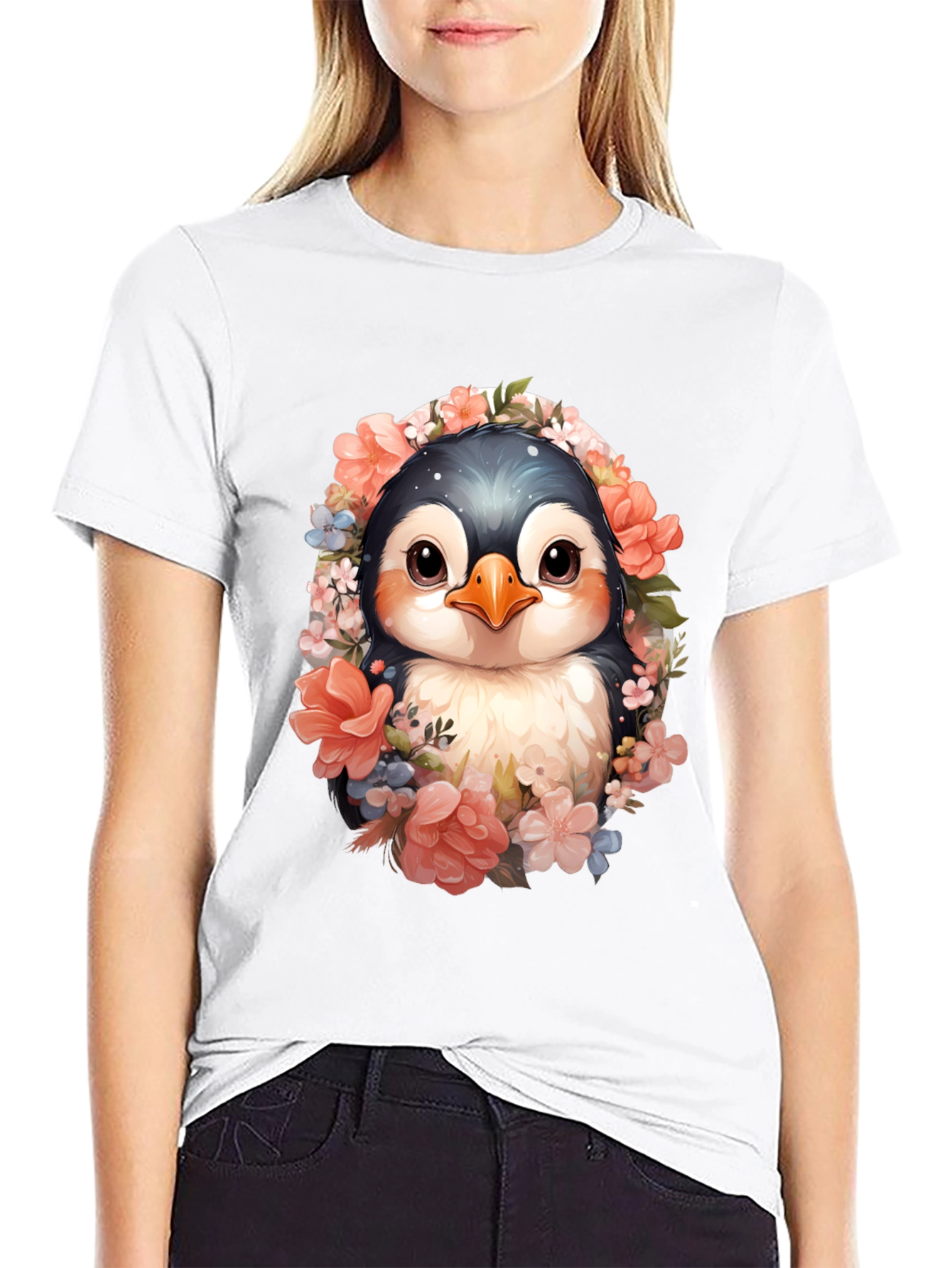 Penguin Floral Graphic Tee