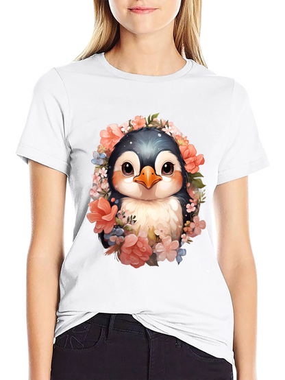Penguin Floral Graphic Tee