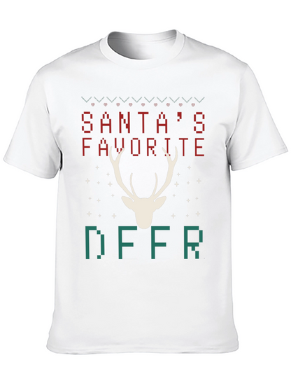 Santas Favorite Deer Christmas T-Shirt