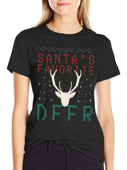 Santas Favorite Deer Christmas T-Shirt