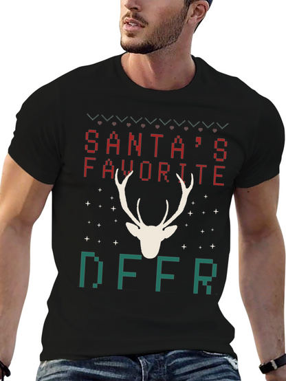 Santas Favorite Deer Christmas T-Shirt