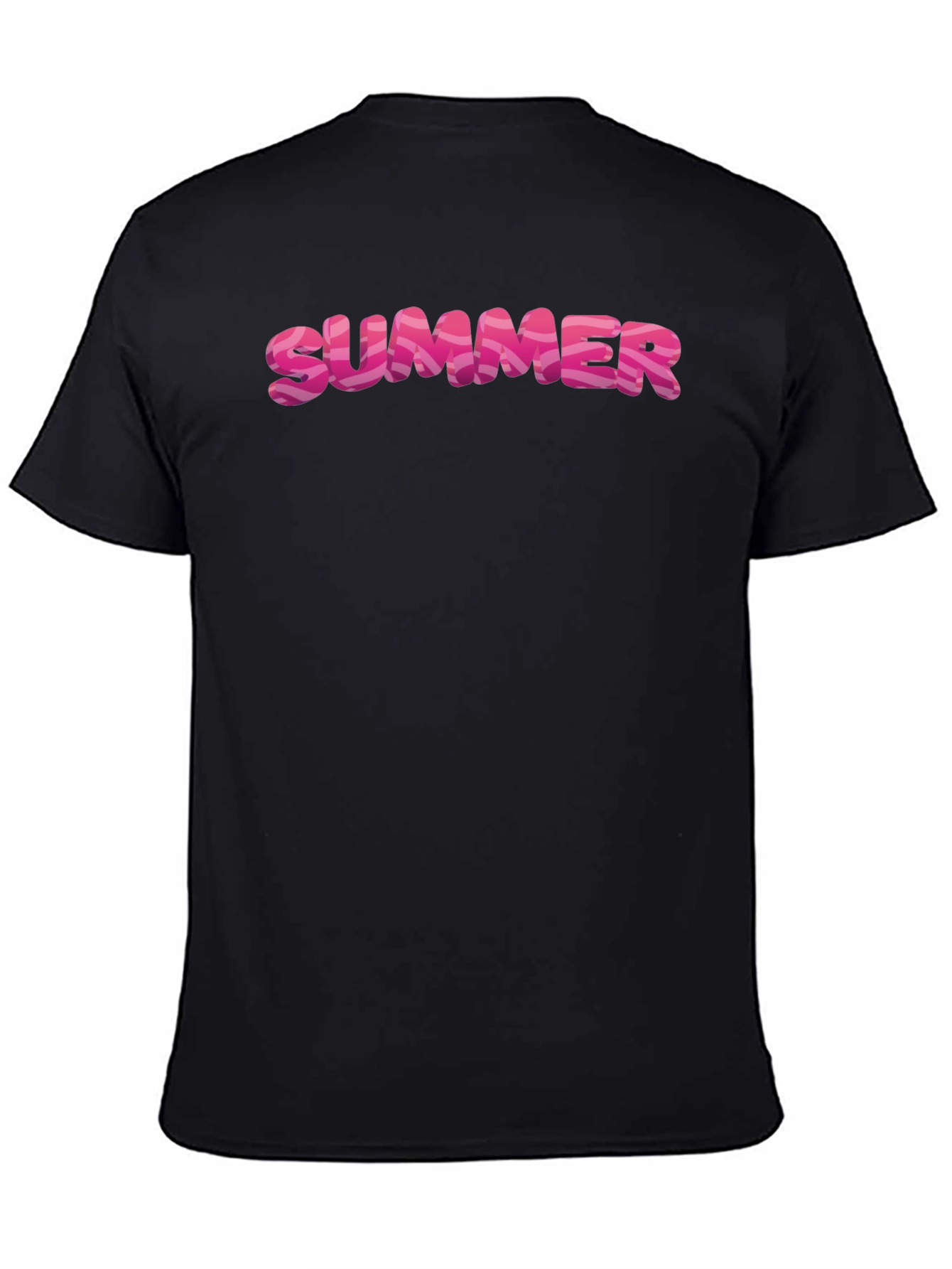Summer T-Shirt - Trendy Pink Letter Graphic