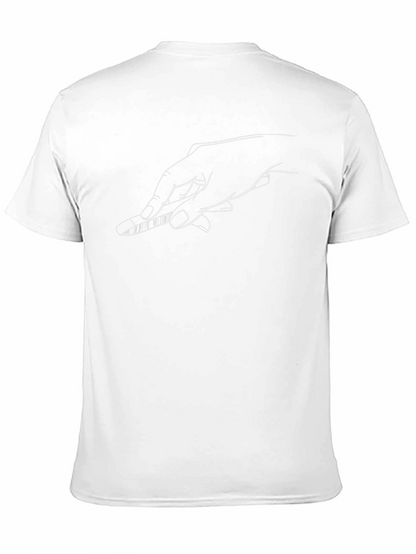 Piano Hand Tee - Unisex Black Cotton T-Shirt
