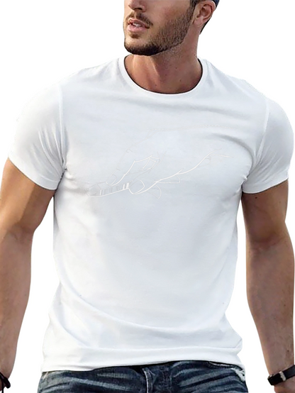 Piano Hand Tee - Unisex Black Cotton T-Shirt