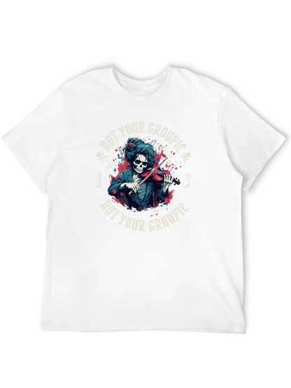 Not Your Groupie Skeleton Violinist Black T-Shirt