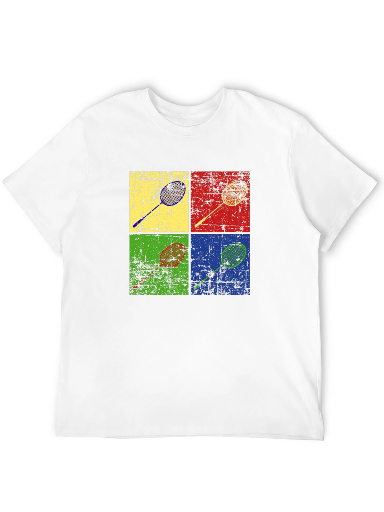 Retro Badminton Racket Graphic Tee