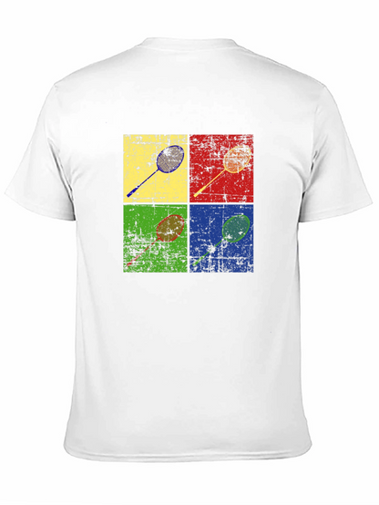 Retro Badminton Racket Graphic Tee