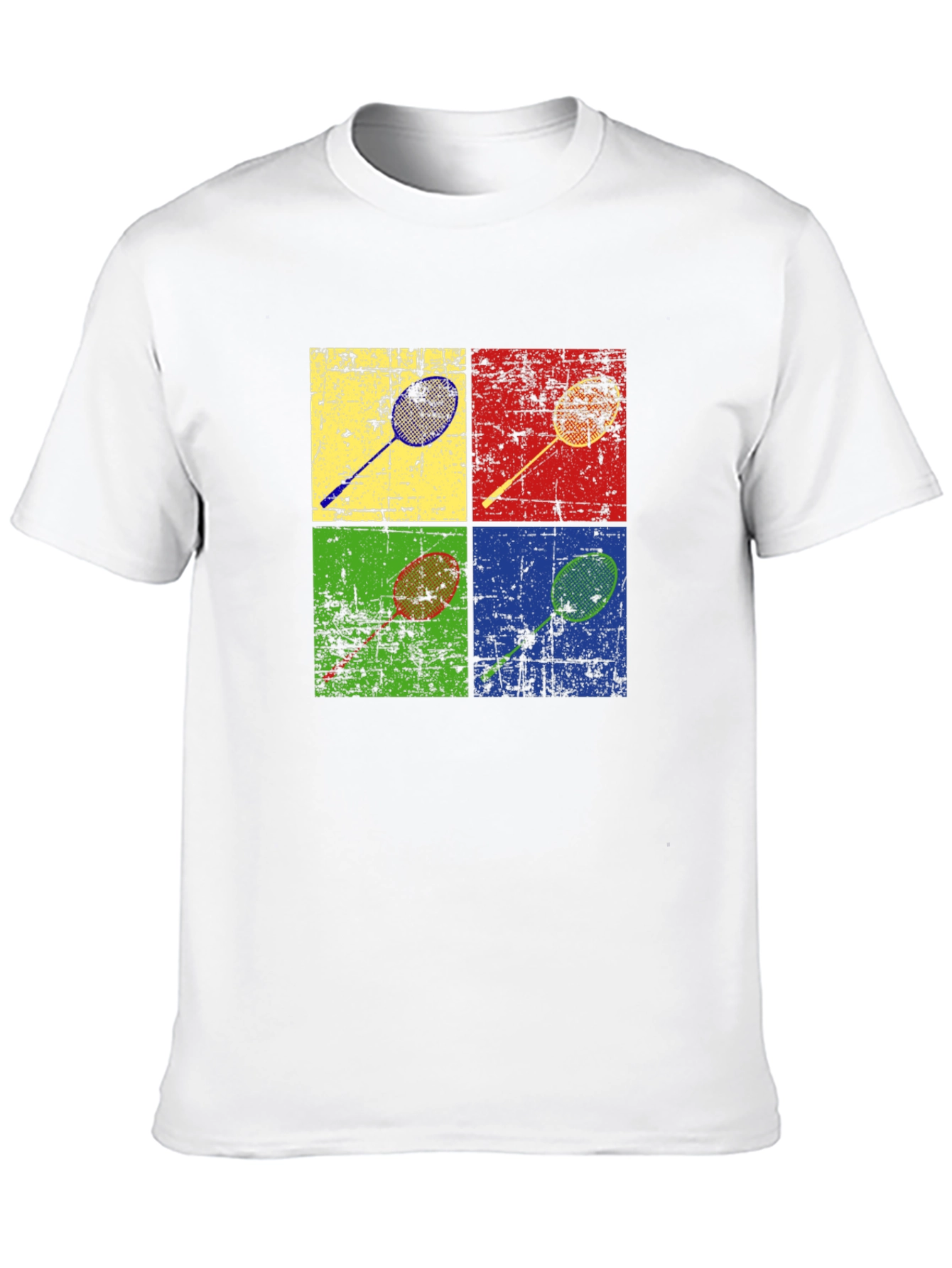 Retro Badminton Racket Graphic Tee