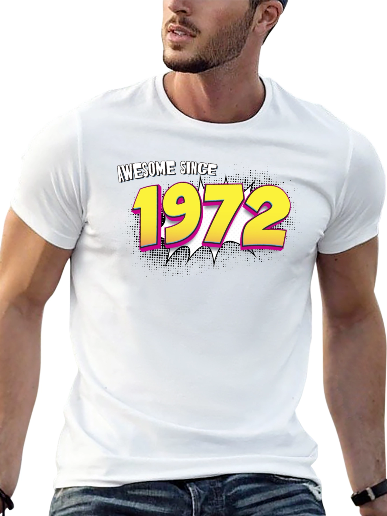 Awesome Since 1972 Black Graphic Tee