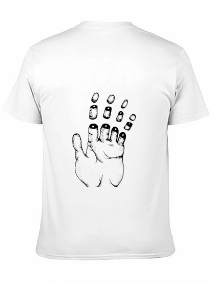 Abstract Hand Graphic Tee - Black Cotton