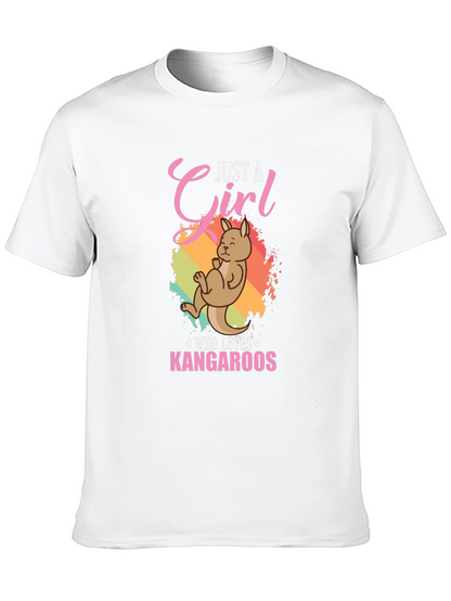 Just A Girl Who Loves Kangaroos Graphic T-Shirt
