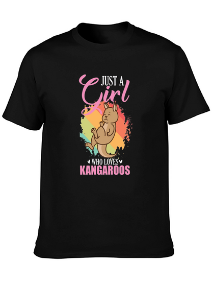 Just A Girl Who Loves Kangaroos Graphic T-Shirt