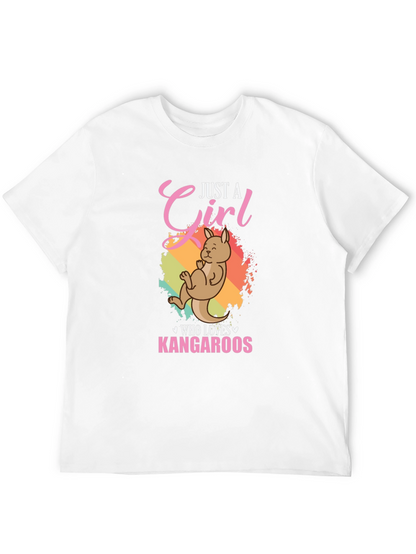 Just A Girl Who Loves Kangaroos Graphic T-Shirt
