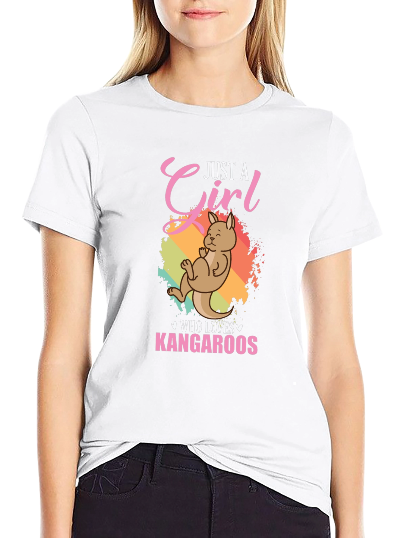 Just A Girl Who Loves Kangaroos Graphic T-Shirt